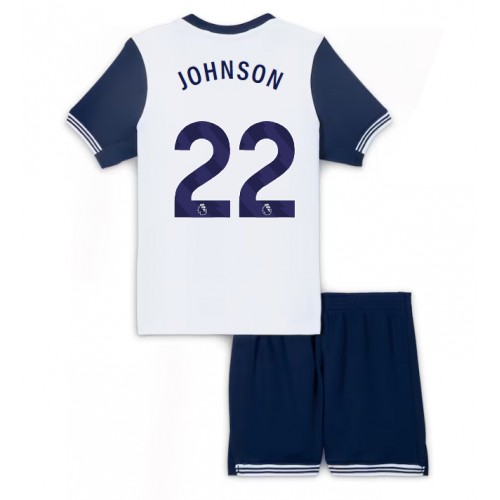 Tottenham Hotspur Brennan Johnson #22 Domaci Dres za djecu 2024-25 Kratak Rukav (+ Kratke hlače)